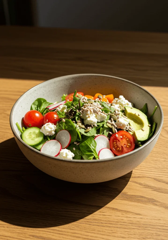 Chopped vegetables on a wooden board