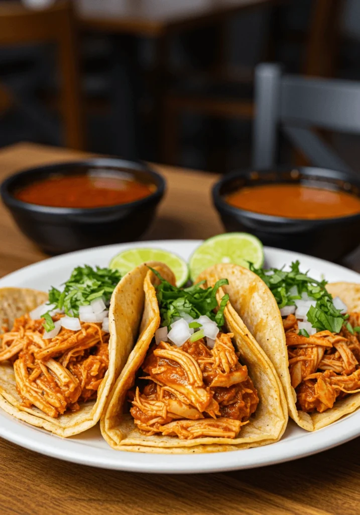 Tender Chicken Birria Stew in Rich Red Consomé