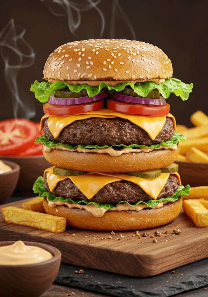 Burger patties sizzling on a barbecue grill for homemade burgers recipes