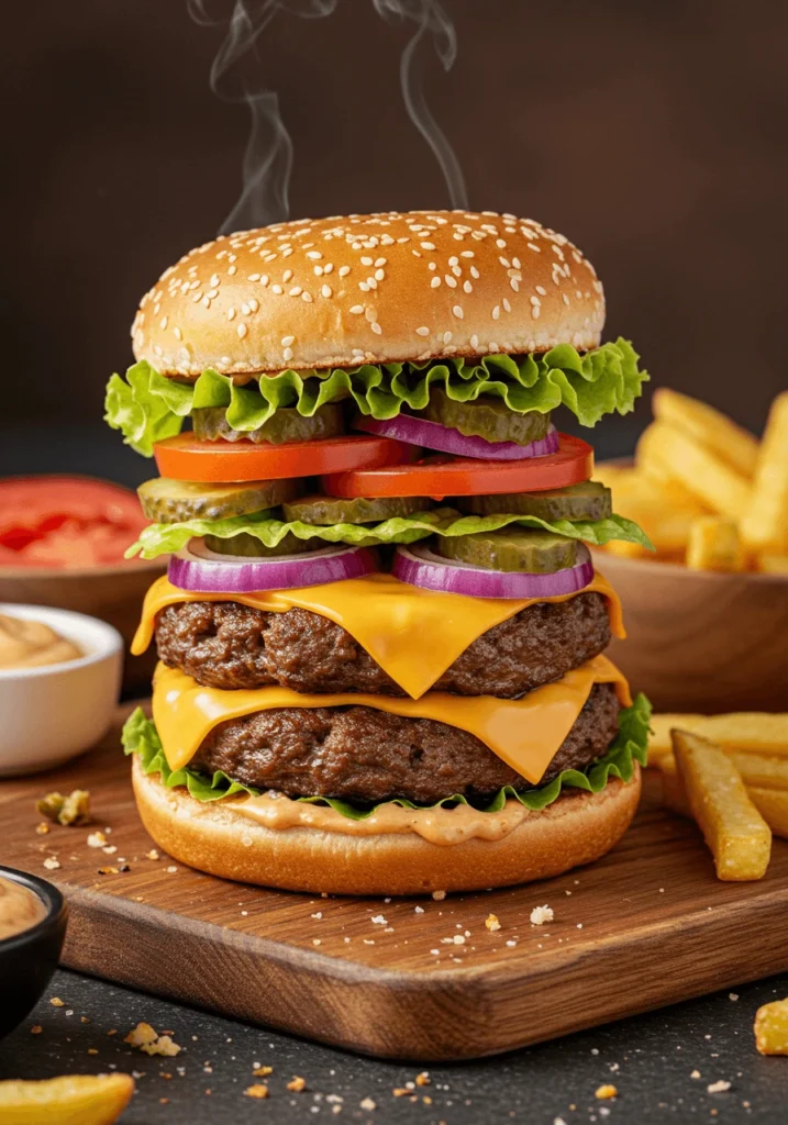 Toasted burger buns ready for assembling delicious burgers recipes